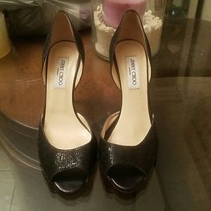 Jimmy choo LONDON black glitter looks